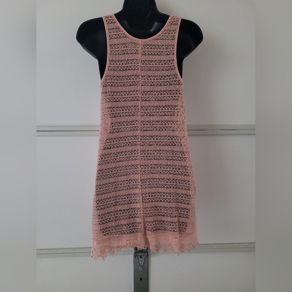 MUDD Light Pink Coral Sheer Tank Top Size Medium - Picture 3 of 3